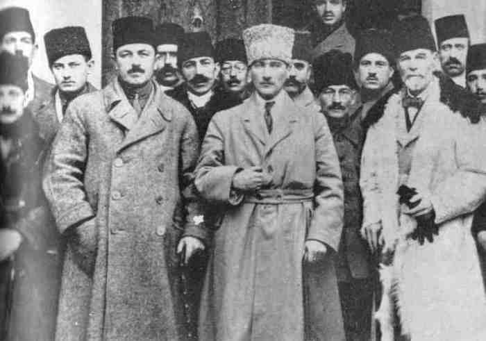 Mustafa Kamal Ataturk and entourage