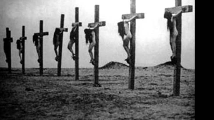 During the Armenian Genocide 16 girls were crucified alive in Malatia with spikes through their feet and hands.