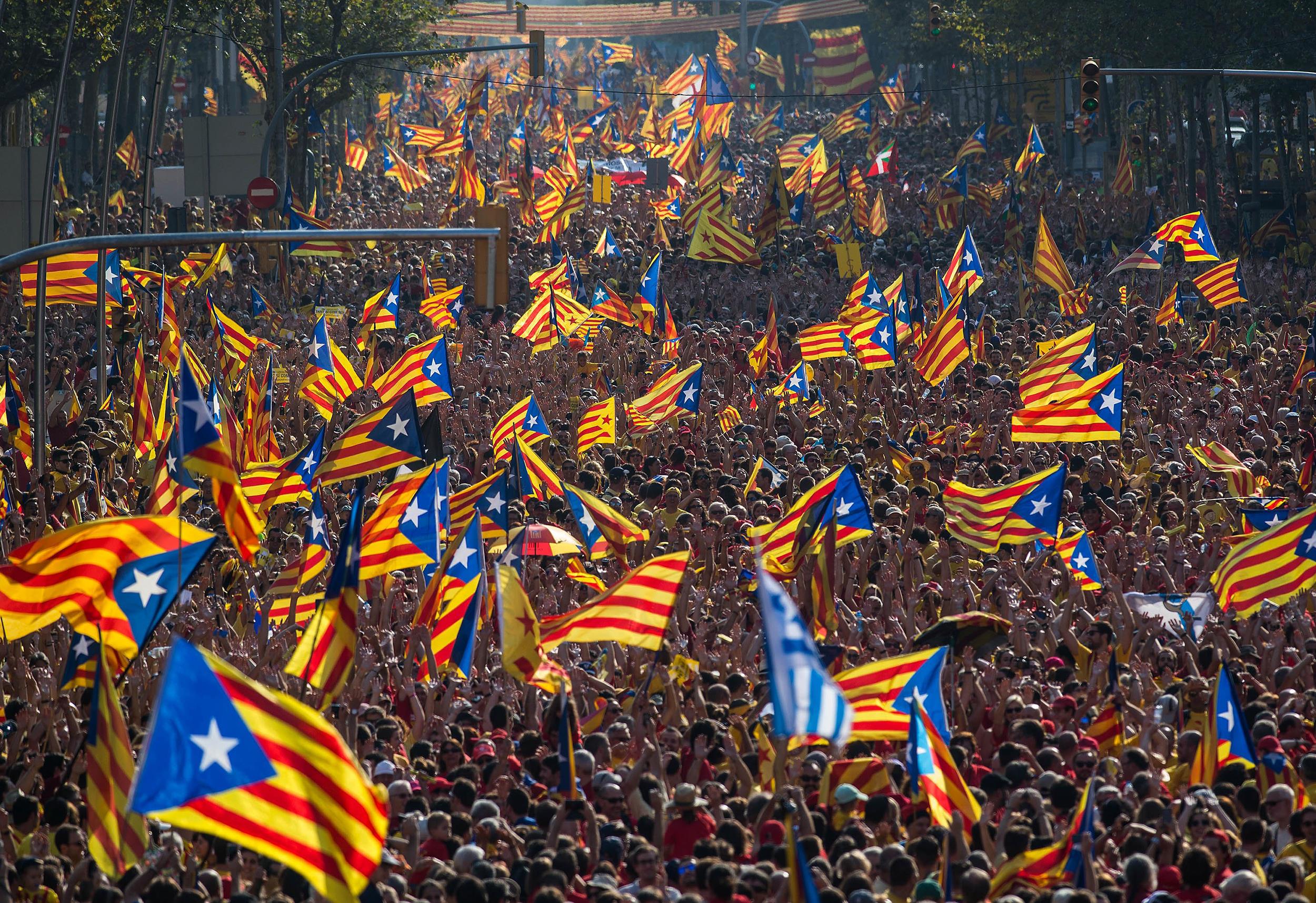 Image result for catalonia protests hd images'